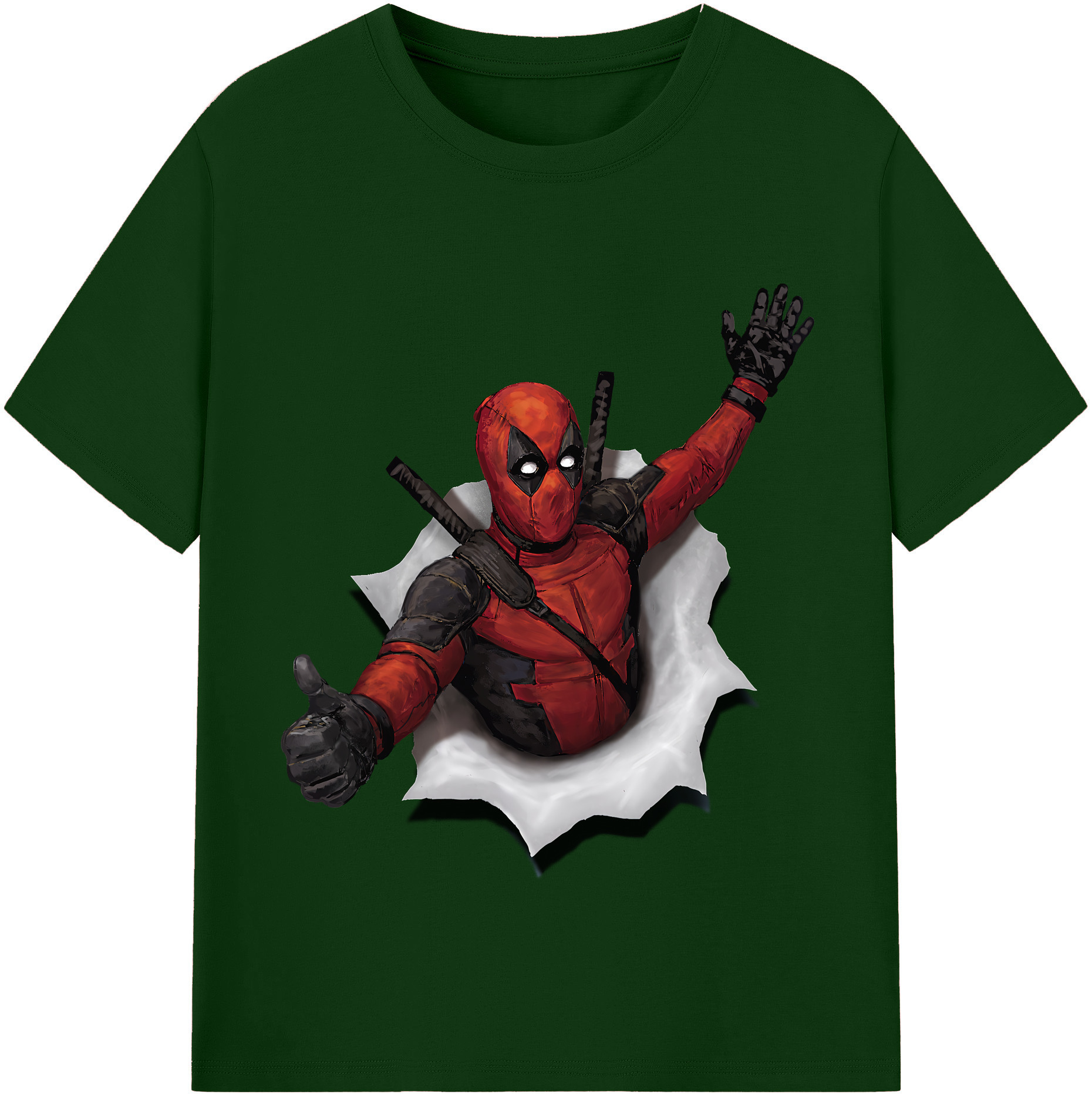 （画像用） Deadpool デッドプール 綿100％半袖Tシャツ（フロントプリント）